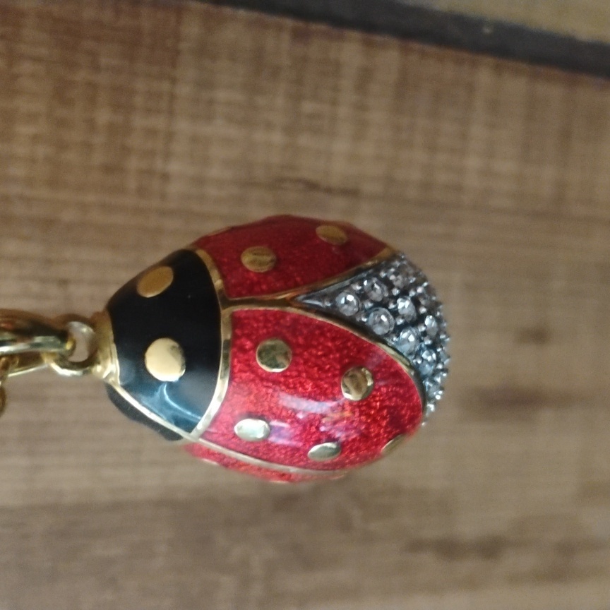 Joan Rivers Gold Necklace With Ladybug Egg 60$